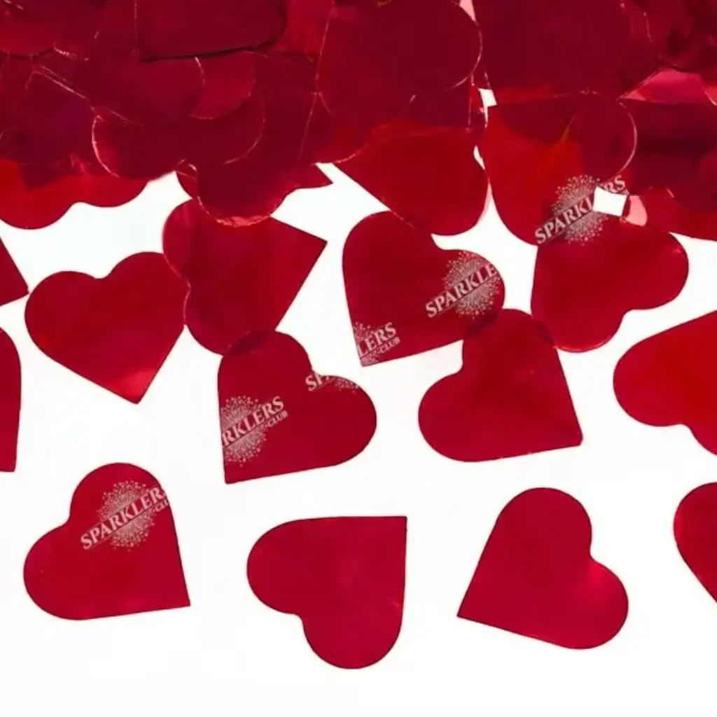 Canon confettis 80cm corazón rojo