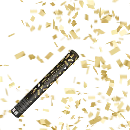 Cañones de confeti 40 cm ORO