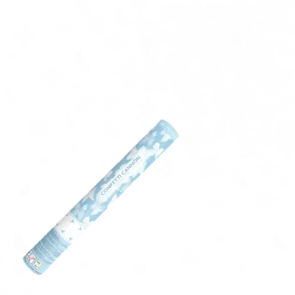 CAÑONES CONFETTIS 40CM MARIPOSA BLANCA