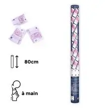 Canones confettis 80CM notas 500