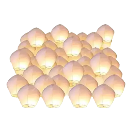 Linterna voladora blanca