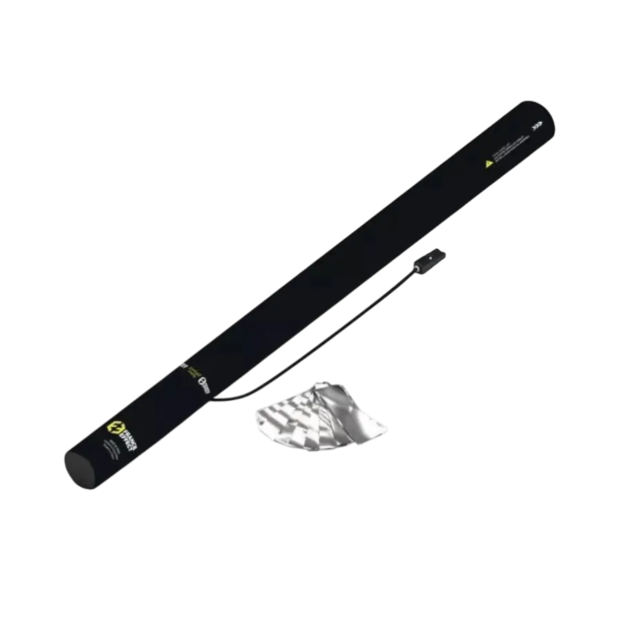 Cañón de confeti eléctrico 80 cm - Plata metalizada