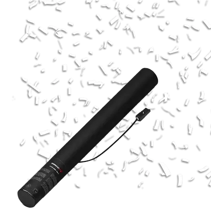 Pistola eléctrica de confeti blanca de 50 cm