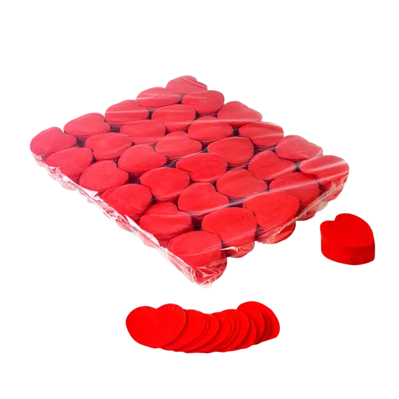 Bolsa de 1KG de corazón confettis rojo