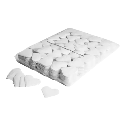  Bolsa 1KG corazón de confeti blanco