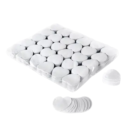  Bolsa 1KG corazón de confeti blanco