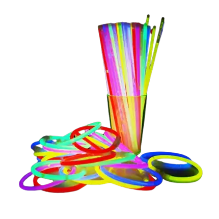Pulseras fluorescentes multicolores (juego de 100)