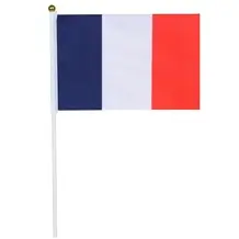 Bandera de Francia con palo 30x45cm