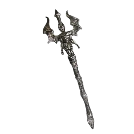 Tridente de plástico plateado