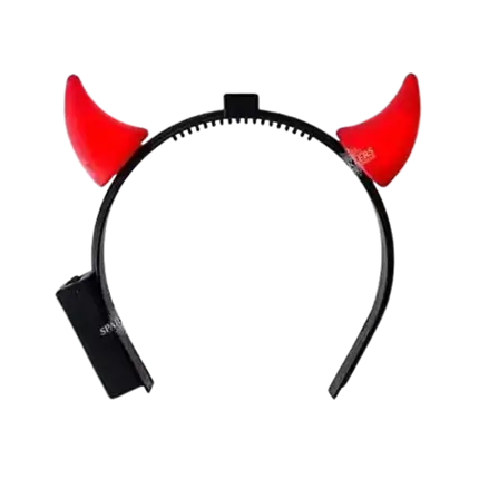 Diadema Cuernos de Diablo LED Rojo
