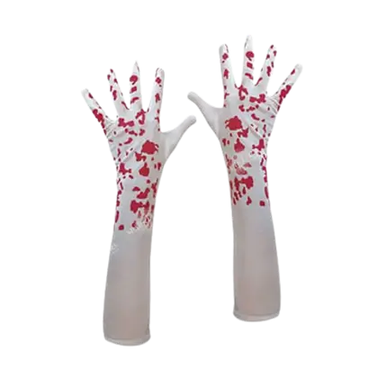 Un par de guantes ensangrentados