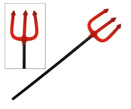  Tridente rojo y negro 58cm