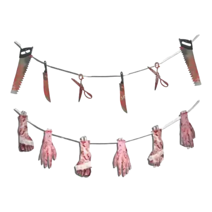 Guirnalda corta tijeras manos pies 170 cm.