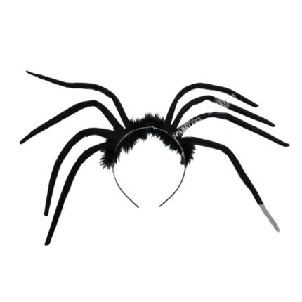 Cinta de araña negra con pelo