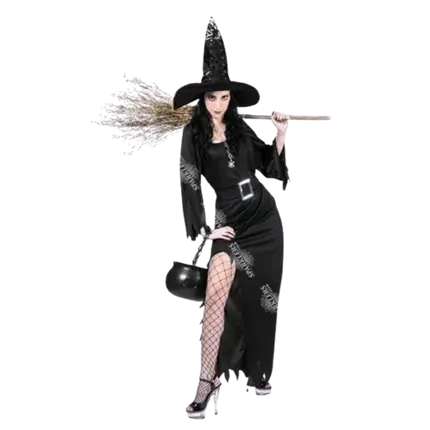 Traje de bruja NEGRO Talla S-M