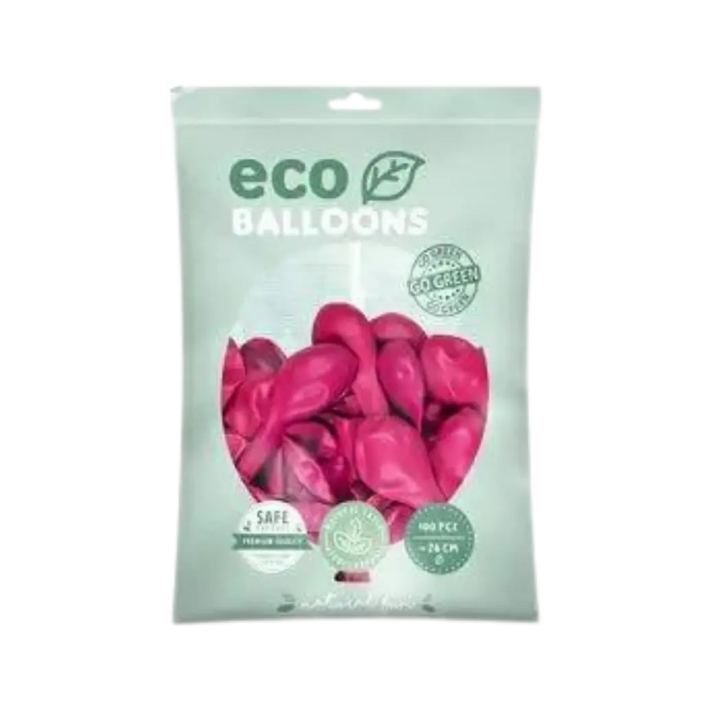 Paquete de 100 globos de color rosa oscuro