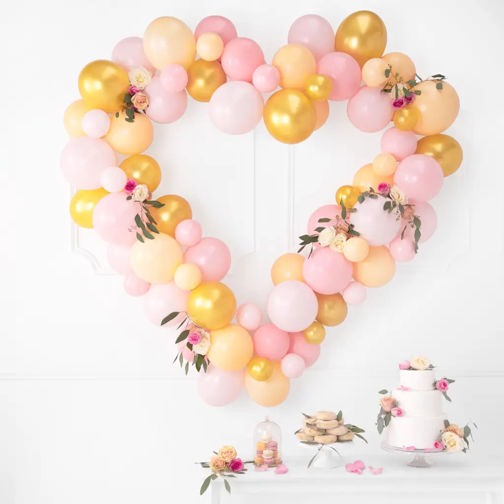 Paquete de 100 globos de oro metálico