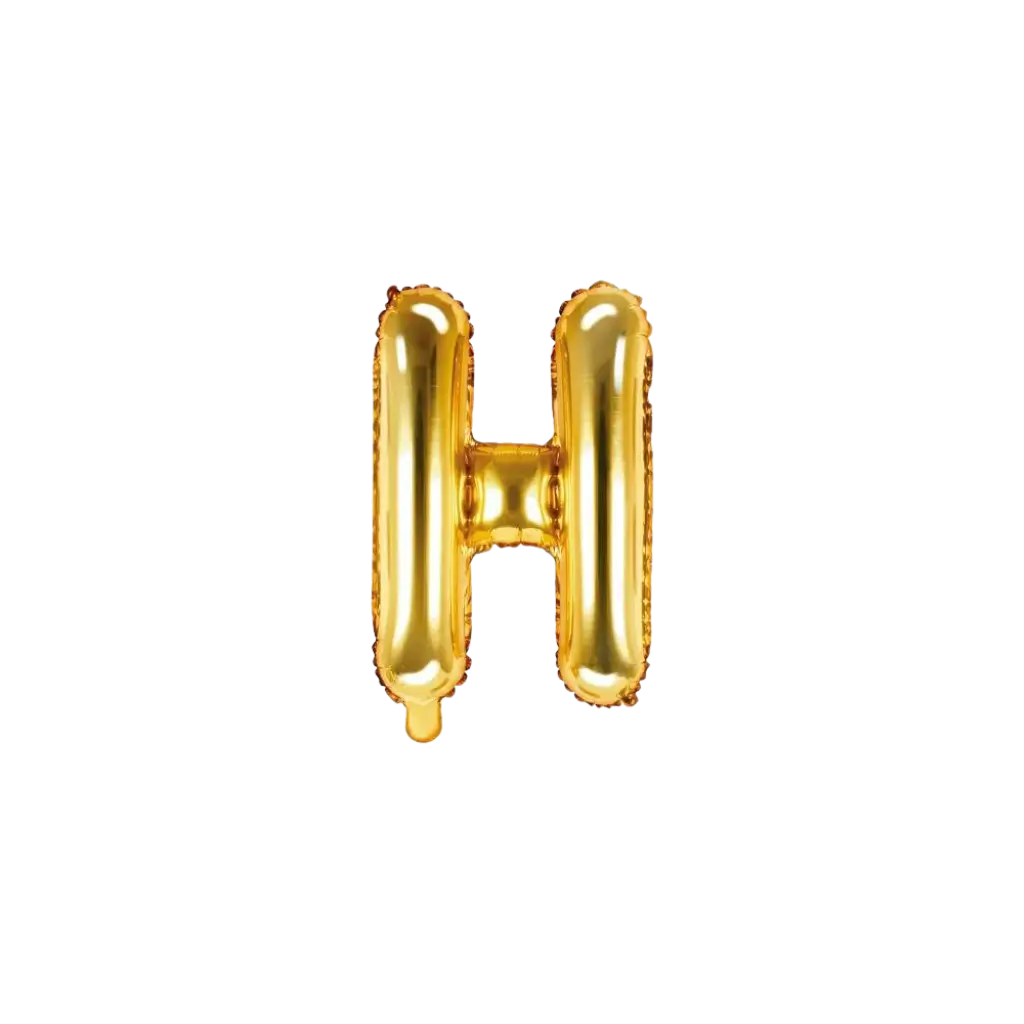 Letra del globo H de oro - 35cm