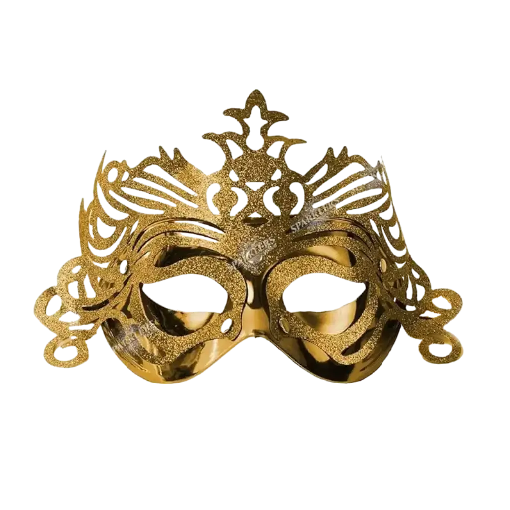  Máscara veneciana con adorno de oro