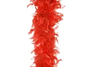Boa de plumas rojas