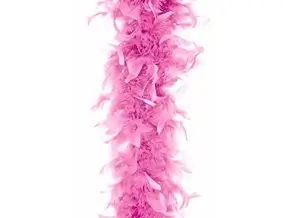 Boa de plumas rosa claro