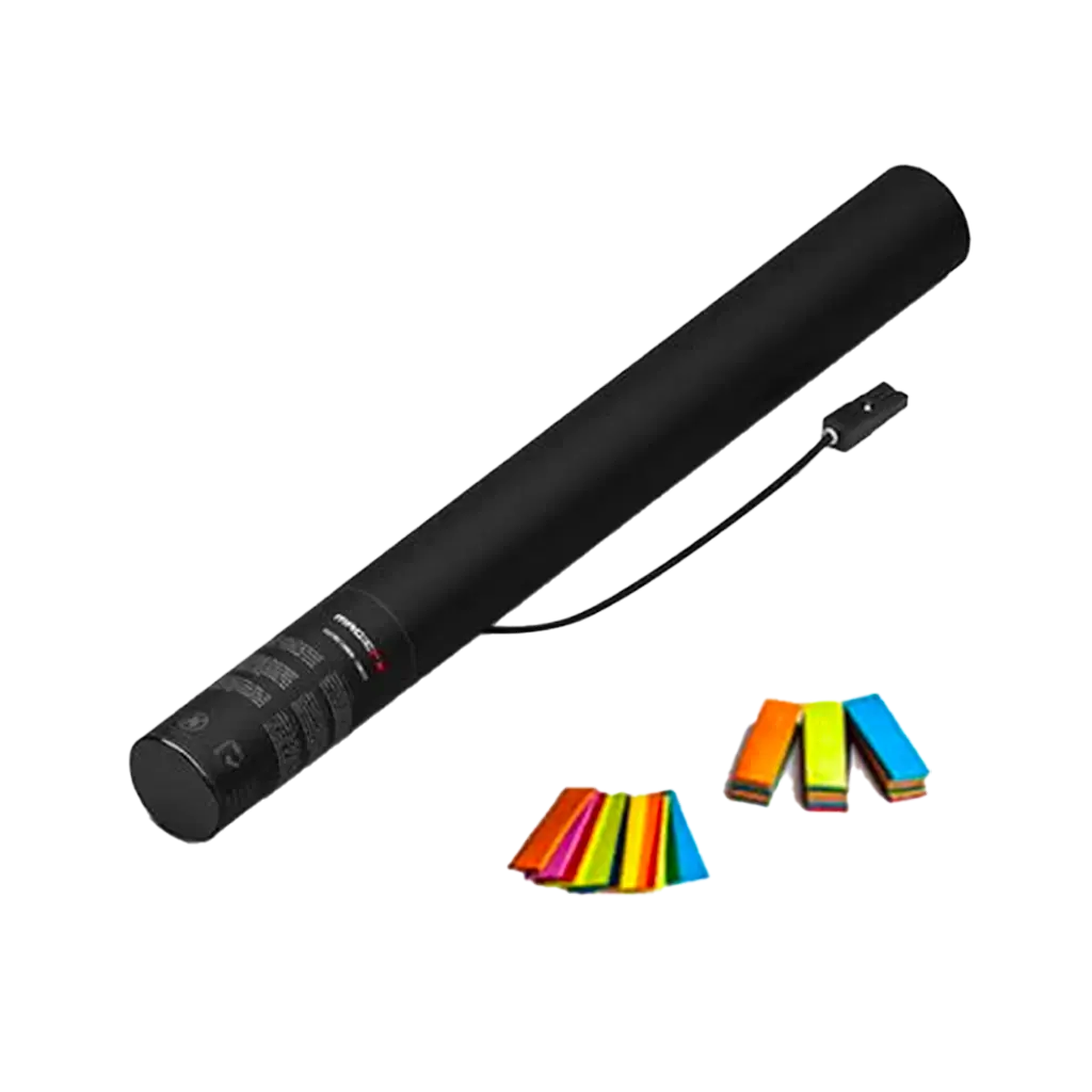 Pistola eléctrica multicolor para confeti de 50 cm