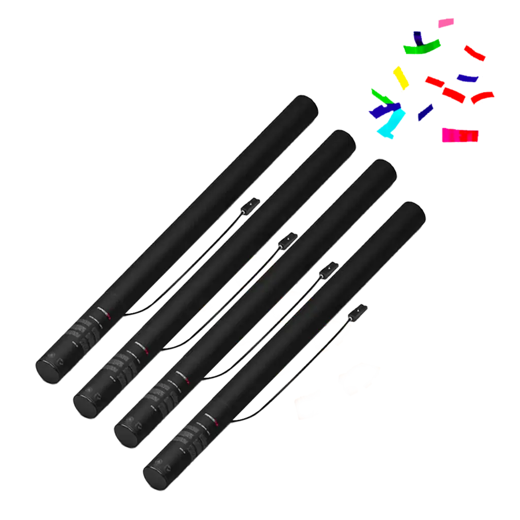 Pistola eléctrica multicolor para confeti de 80 cm