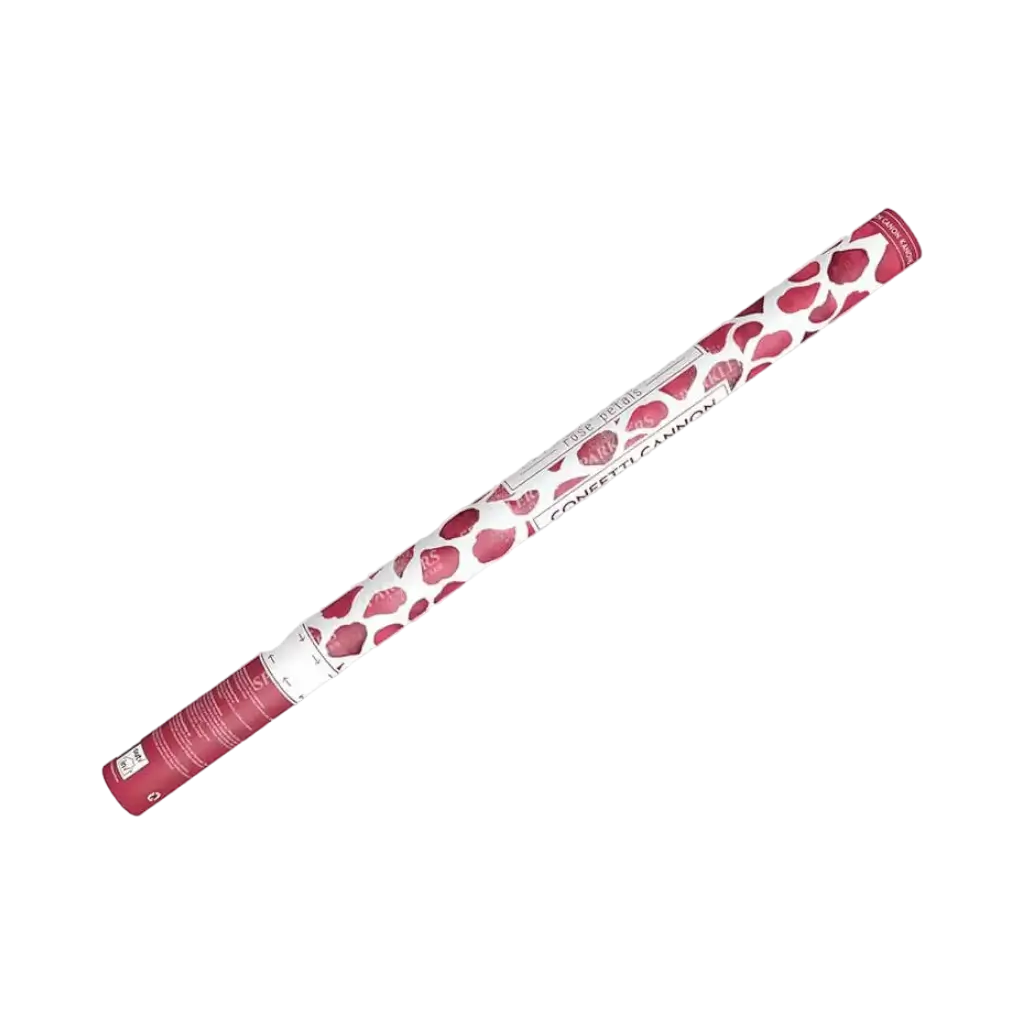 Canon confettis 80cm pétalos de rosa color rojo