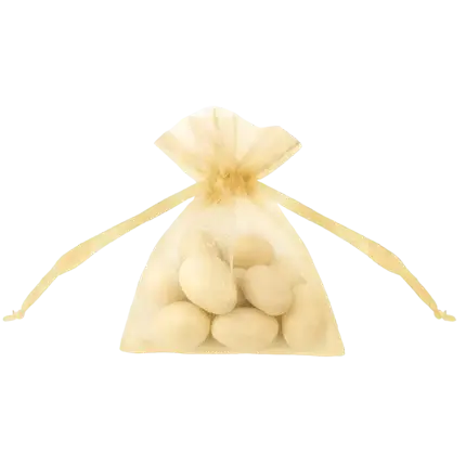 Paquete de 20 bolsas de organza de oro