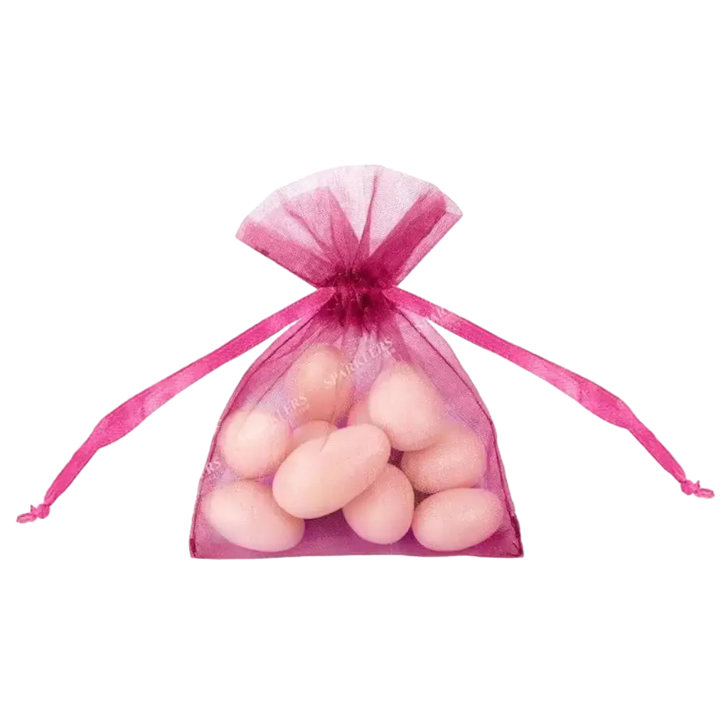 Paquete de 20 bolsas de organza rosa
