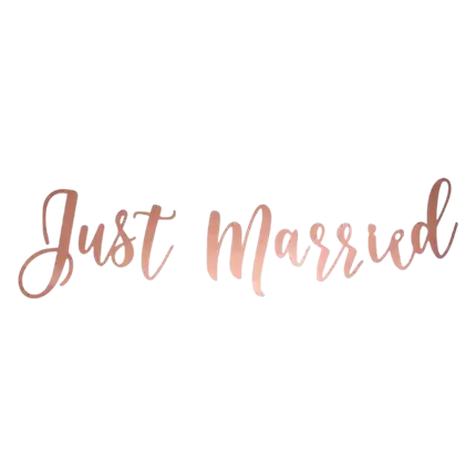Just Married Banner, oro rosa
