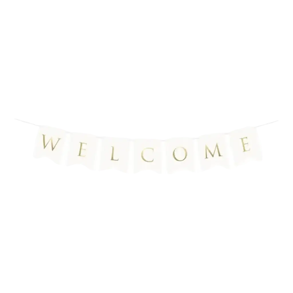 Banner de bienvenida, blanco