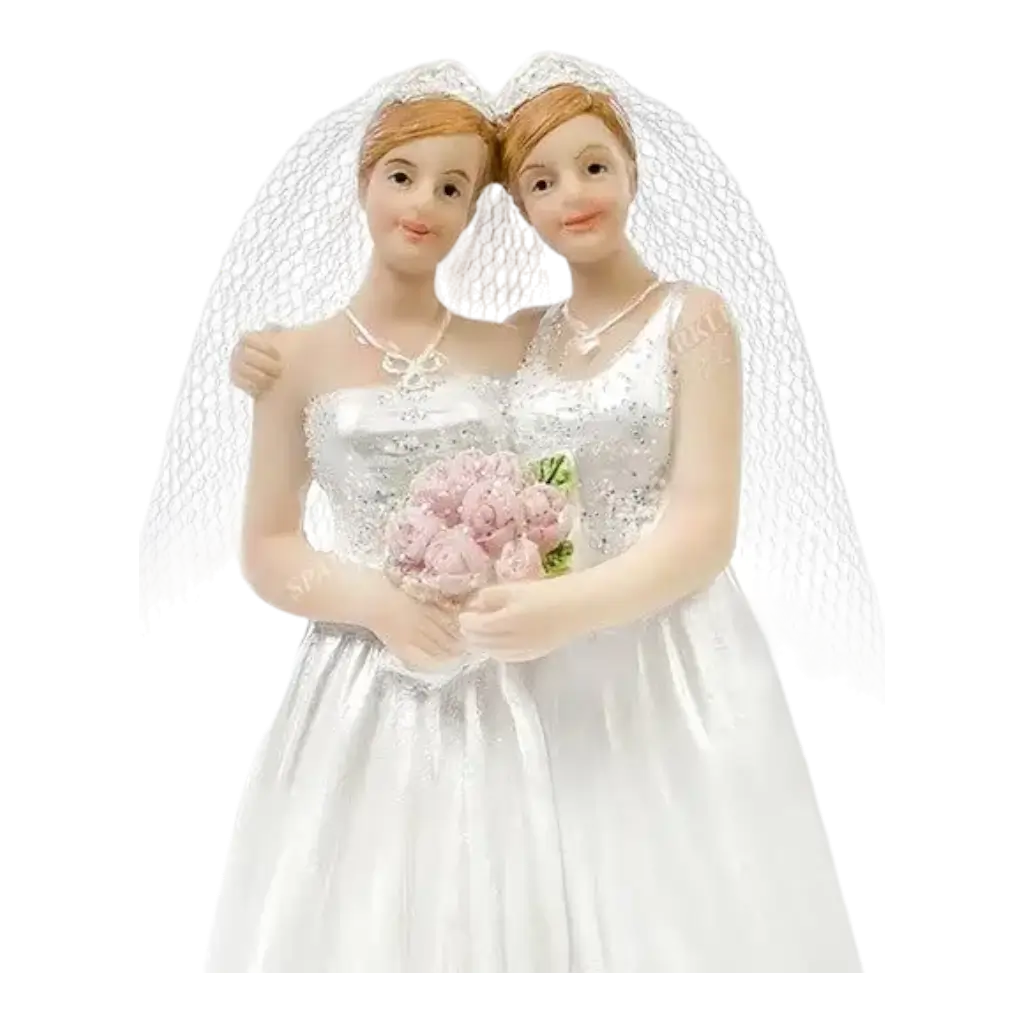 Figurilla de boda de una pareja de lesbianas