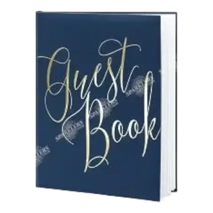Libro de visitas de la boda azul marino