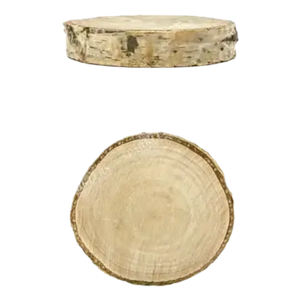 20 cajas de madera para mesas, con un diámetro de 4,5-6,5 cm.