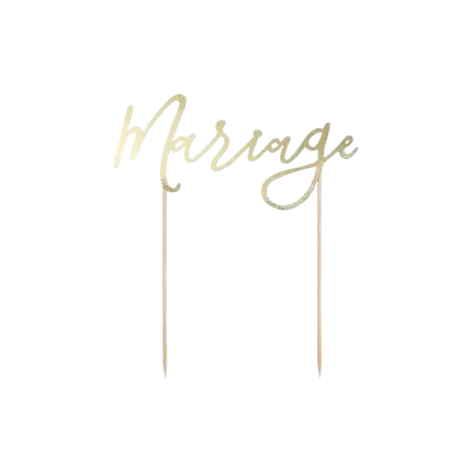 Pastel decorativo Boda, oro, 22.5cm