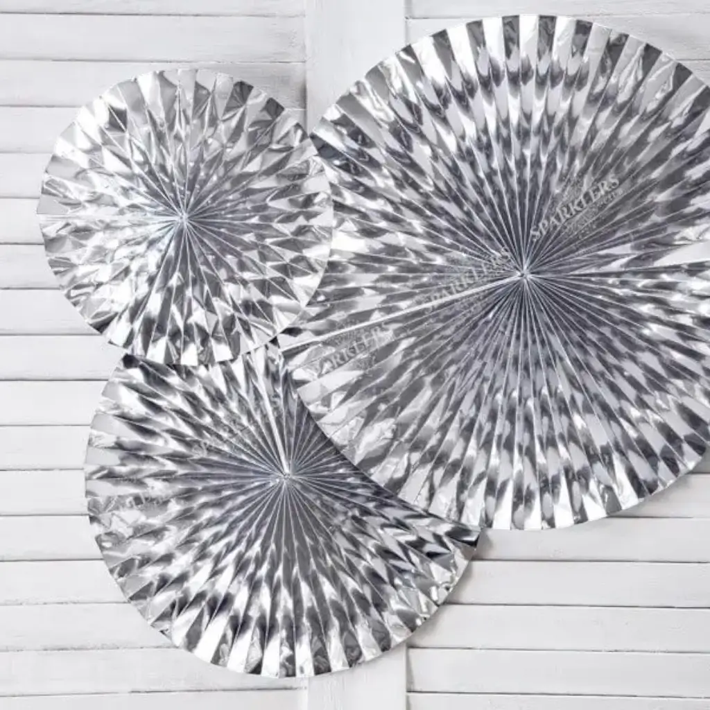 Rosas de plata decorativas (3 piezas)