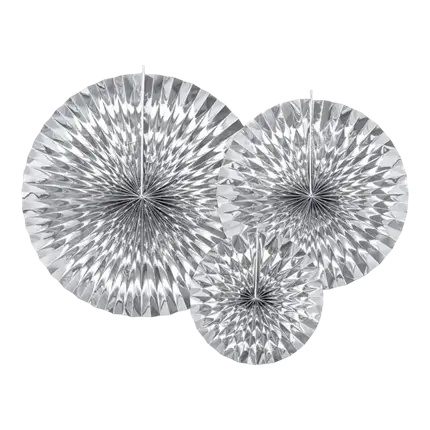 Rosas de plata decorativas (3 piezas)