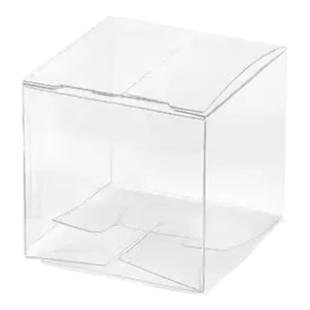 Cajas cuadradas, transparentes, 5x5x5cm juego de 10