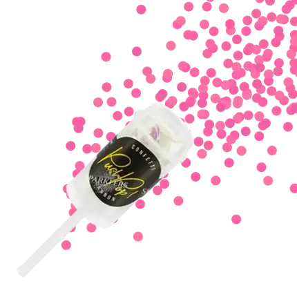 El confeti empuja el pop, iridiscente