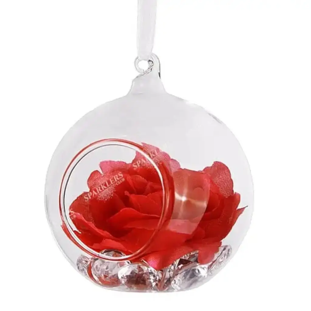 Bola de cristal con cinta de ø10cm (Set de 4)