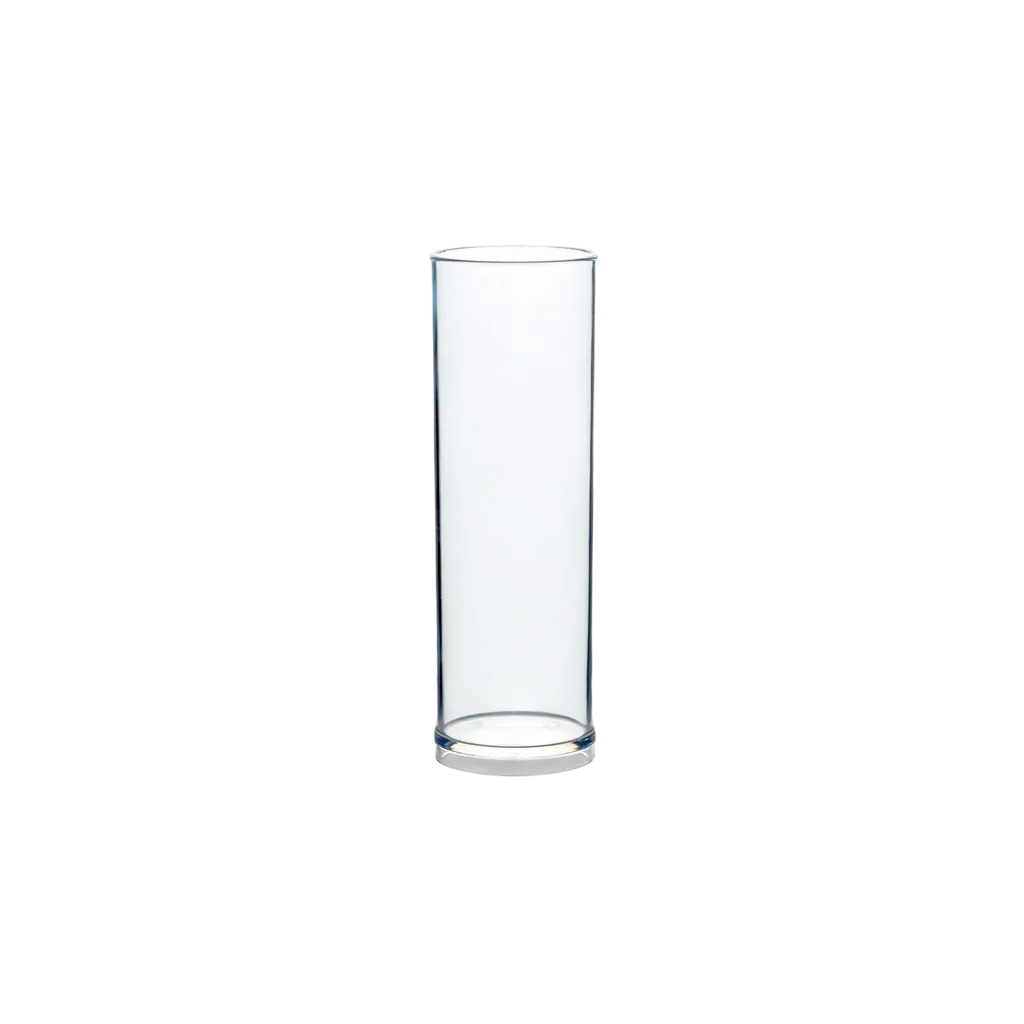 Tubo irrompible de vidrio 22cl transparente