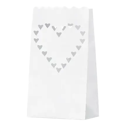Linterna de velas de boda con corazones x10