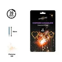 Velas mágicas corazones y estrella x4