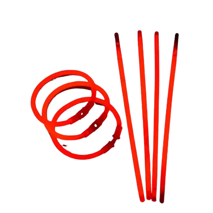 Pulsera roja flúo (paquete de 100)