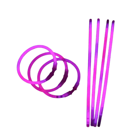Pulsera rosa fluorescente (paquete de 100)