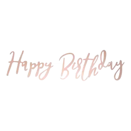 Guirnalda Feliz Cumpleaños Oro Rosado