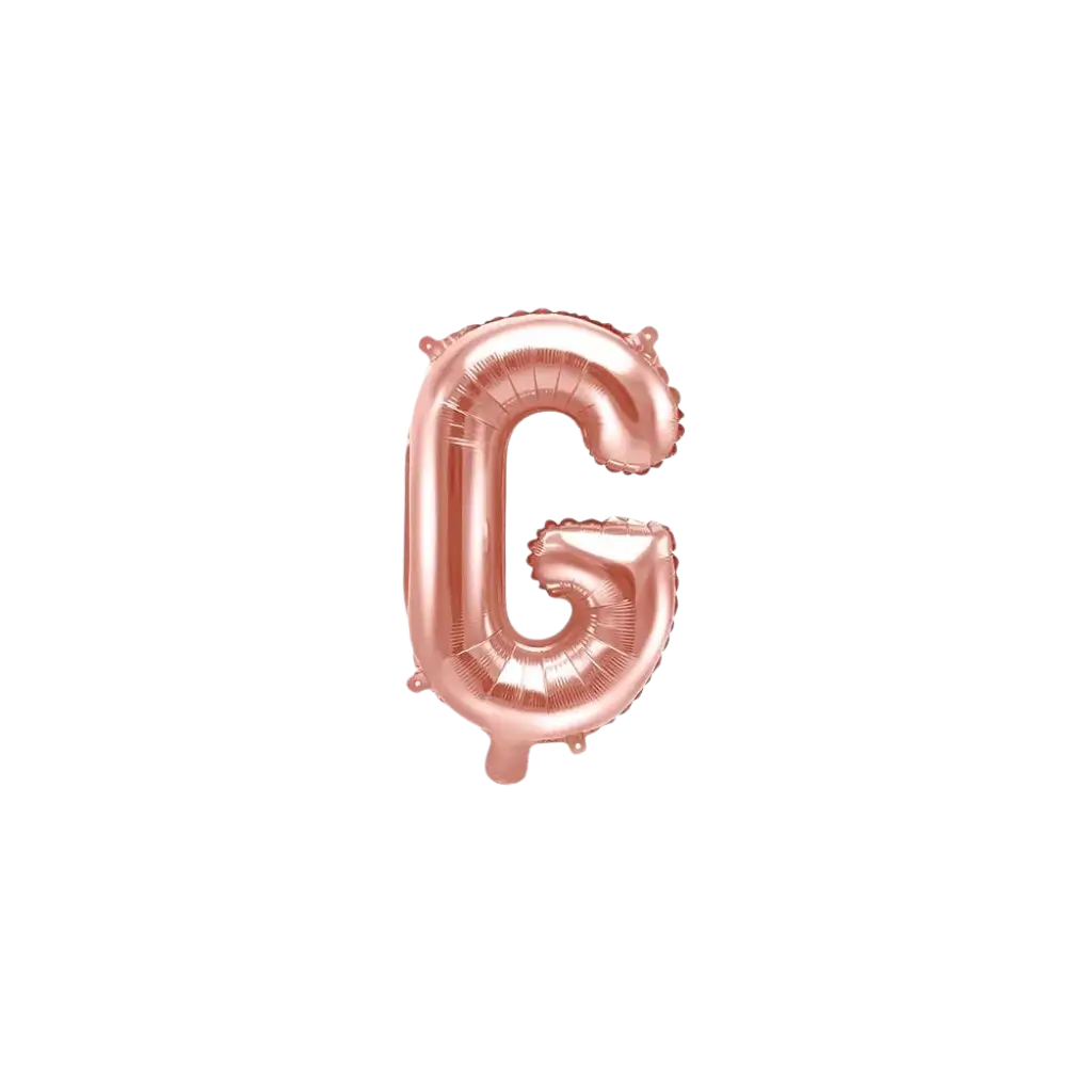 Letra del globo G Oro rosa - 35cm