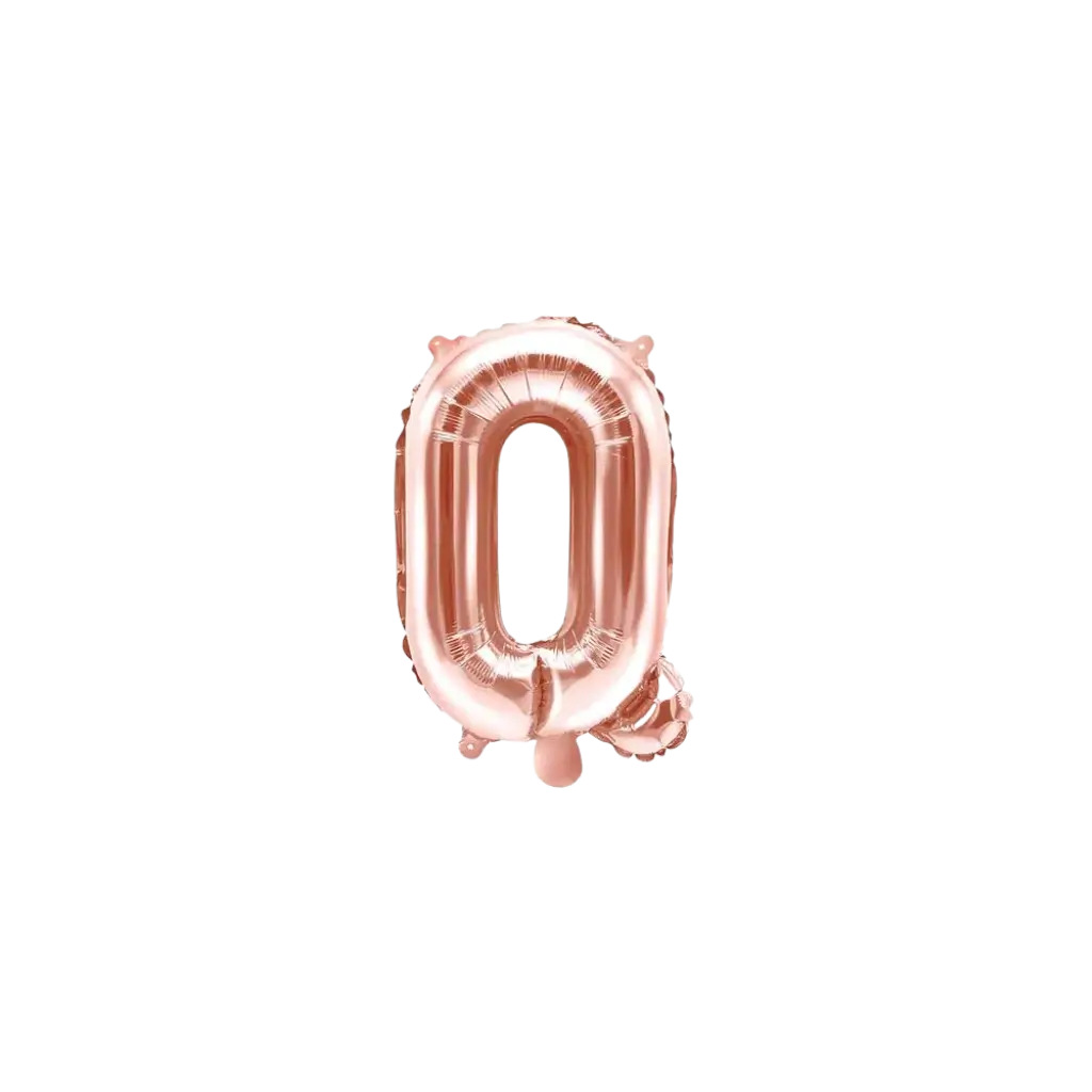Letra del globo Q Oro rosa - 35cm