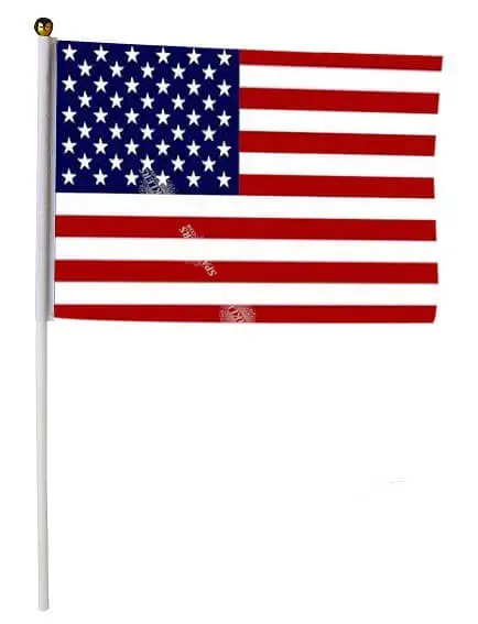 Paquete de 12 banderas de EE.UU. 14x21cm